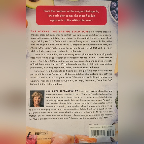 The Atkins 100 Eating Solution by Colette Heimowitz & Forward by Rob Lowe. New. - Picture 5 of 5